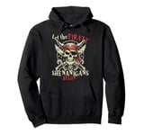 Halloween Skull Let The Pirate Shenanigans Begin Men Boys Pullover Hoodie