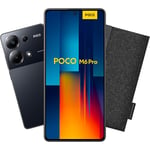 Bundle Poco M6 Pro 8/256 Noir avec Etui Gris Foncé, Ecran de 6.67'', Smartphone Débloqué, Batterie mAh 5000, Mémoire ROM 256 GO,RAM 8 GO, Android 13,