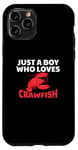 Coque pour iPhone 11 Pro Lobster fruits de mer amusants Just A Boy Who Loves Crawfish