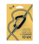 Ticket to the Moon Hammock Carabiner Pair 10kn Black, One size