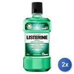 2x Listerine Mouthwash 500 Ml. Teeth And Gums Green