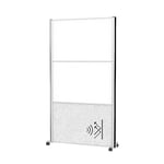 MAUL MAULconnecto Cloison de séparation 180 x 100 cm | Séparateur de pièce pour bureau et bureau | Séparateur de pièce autonome avec roulettes | Idéal comme brise-vue et isolation acoustique | Tableau