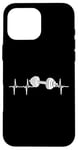 Coque pour iPhone 16 Pro Max Design haltère pour les amateurs de musculation