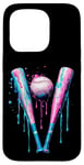 iPhone 15 Pro Sprinkles Drip Baseball Bat Art for Baseball Fans Design Case