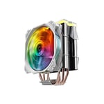 Nfortec - CENTAURUS X Dissipateur thermique pour CPU avec 4 caloducs, ventilateur A-RGB PWM 120mm, TDP 180W, compatible LGA1700 et AM5, blanc