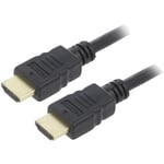 Cable hdmi 2.0 male des deux cotes 0.5m noir