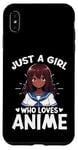 Coque pour iPhone XS Max Just a Girl Who Loves Anime Merch Afro-Américain Afro