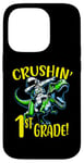 Coque pour iPhone 14 Pro Motif « I Crushed 1st Grade Astronaute on a T Rex School »