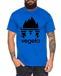 Adi Vegeta T-Shirt pour Homme One Goku Dragon Master Son Ball Vegeta Turtle Roshi Piece Golds DB, Farbe2:Royalblau;Größe2:S