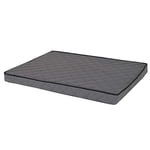 lionto Premium Lit pour Chiens Mousse à mémoire orthopédique de Haute qualité Housse Lavable Zipp-Off en Simili Cuir matelassé, (S) 60x40 cm Gris