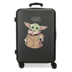 Valise Star wars Grogu Medium Noir 48x70x26 cm ABS rigide Fermeture TSA intégrée 81L 3.98 kg 4 Roulettes doubles