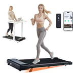 VEVOR Tapis de Marche sous Bureau, Tapis de Course avec Inclinaison, 2,5 HP, Vitesse 1-6 km/h, Capacité de Charge 120 kg, avec Télécommande, Écran LED et Bluetooth, pour Fitness Maison, Bureau, Gym