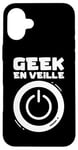 Coque pour iPhone 16 Plus Geek En Veille Humour Gamer Gaming Console Jeux Vidéos Games