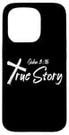 iPhone 15 Pro Inspiring Saying John 3:16 True Story Christian Verse Bible Case