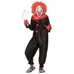 W WIDMANN MILANO Party Fashion - Costume clown d'horreur, combinaison, clown tueur, déguisements de carnaval, Halloween