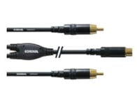 Cordial 2 X Rca Male - Rca Female -Y-Cable, 30 Cm