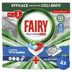 4x Fairy Dishwasher Tablets 12 Pieces Platinum Plus Classic Made In Italy