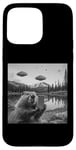 Coque pour iPhone 15 Pro Max Castor Selfie UFO Invasion Alien Funny Beaver