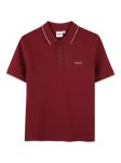 HUGO BOSS Kids' Short Sleeve Polo Shirt, Crimson