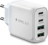 40w Chargeur Usb C Rapide, 4 Ports 2usb C& 2usb A Pd+Qc Multiprise Adaptateur Rapide Pour Iphone 15 Pro Max/14/13/12/11 Plus, Pad Pro Air Mini, Samsung S24 Ultra Type C Secteur Cha[Cha240736]