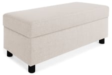 Crazy Fotskammel med Oppbevaring 120x50 - Beige Scandinavian Choice