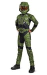 DISGUISE Kid's Halo Infinite Master Chief Costume Halloween, Green & Black, S