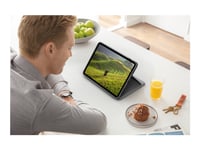 Logitech Folio Touch - Tangentbord Och Foliefodral - Med Pekdyna - Bakgrundsbelyst - Apple Smart Connector - Oxford-Grå - För Apple 10.9-Inch Ipad Air (4:E Generation, 5:E Generation)