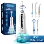 H2OFLOSS Cordless Water Flosser Dental Oral Irrigator Teeth Cleaner 6 Jet Tips