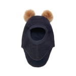 Huttelihut Balaclava med alpaca-pompoms Dark Navy | Marinblå | 0-12 months