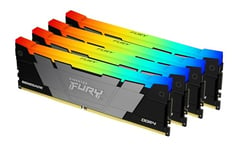 Kingston FURY Renegade RGB 64GB 3600MT/s DDR4 CL16 DIMM (Kit of 4) 1Gx8 Desktop Gaming Memory - KF436C16RB12AK4/64
