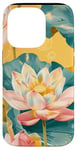 Coque pour iPhone 14 Pro Jaune Pop Art Imprimé Animal Fleur Lotus Éléments Célestes