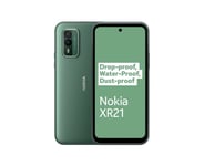 Nokia XR21 5G 6.49” Smartphone with 64MP AI camera, 2-day Battery life, 6GB/128GB Storage, IP69K Water & Dust-proof, Drop-proof with MIL-STD-810H level durability, Dual Sim - Green