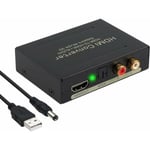 4K HDMI Audio Converter 2160P HDMI till HDMI+Optisk SPDIF/Toslink RCA L/R