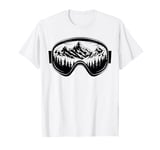 Ski Snowboard Wintersport Skiing Mens Snow Skiing Goggles T-Shirt