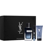 YSL Yves Saint Laurent Y Gift Set 100ml Eau De Parfum, 10ml EDP 50ml Shower Gel