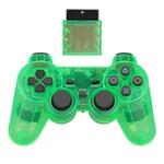 Trådlös Handkontroll Playstation 2 Transparent/Limegrön (2-Pack)