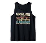 Vintage Hero Born 1955 The Journey Has Just Begun Birthday Tank Top