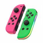 Switchjoycon vasen ja oikea peliohjaimet RGB-valoilla, värinällä ja kaksivärisellä Bluetooth-peliohjaimella