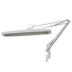 Velleman Lampe de bureau réglable avec fixation à pince, bras articulé, interrupteur marche/arrêt, longueur 105 cm, largeur 60 cm, équipée de 3 tubes fluorescents T5 de 14 W, 2700 lumens, 6500 K,