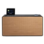 Evoke Home All-in-One Music System FM radio internet Spotify (Black/Wood)