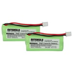 EXTENSILO 2x Batterie compatible avec Siemens Gigaset AL110a, A260 TRIO, A265, A345, AL110 téléphone fixe sans fil (850mAh, 2,4V, NiMH)