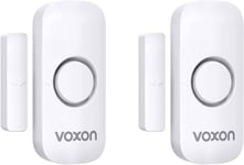 VOXON wireless Door and Window Alarm Sensor 2 Pack 2 Modes Magnetic Window Door