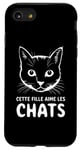 Coque pour iPhone SE (2020) / 7 / 8 cool Cette Fille Aime Les Chats enfants