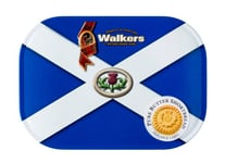 Walkers Shortbread Thistle Rounds Shortbread Saltire Keepsake Tin, 136g