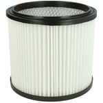 1x filtre plissé compatible avec Einhell tc-vc 1930 arg, tc-vc 1825, tc-vc 1930 s, tc-vc 1930 ex aspirateur - noir / blanc - Vhbw