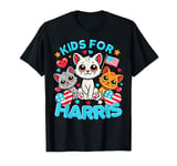 Kids For Harris, Children, Cats, Toddler, Kamala 2024 Girls T-Shirt