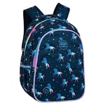 Coolpack F110670, Sac à dos scolaire JIMMY LED BLUE UNICORN, Multicolor