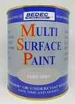 BEDEC MULTI SURFACE PAINT MSP SOFT GLOSS LIGHT GREY 2.5L