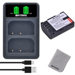 Batmax DMW-BLF19 DMW-BLF19E Battery and Dual Battery Charger with USB Type C Port Compatible for Panasonic Lumix DC-G9 GH5 GH5S, DMC-GH3 GH3A GH3H GH3AGK GH3GK GH4 GH4H GH4GK