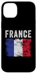 Coque pour iPhone 14 Plus Drapeau de la France vieilli – Hommes, femmes, enfants – Drapeau français